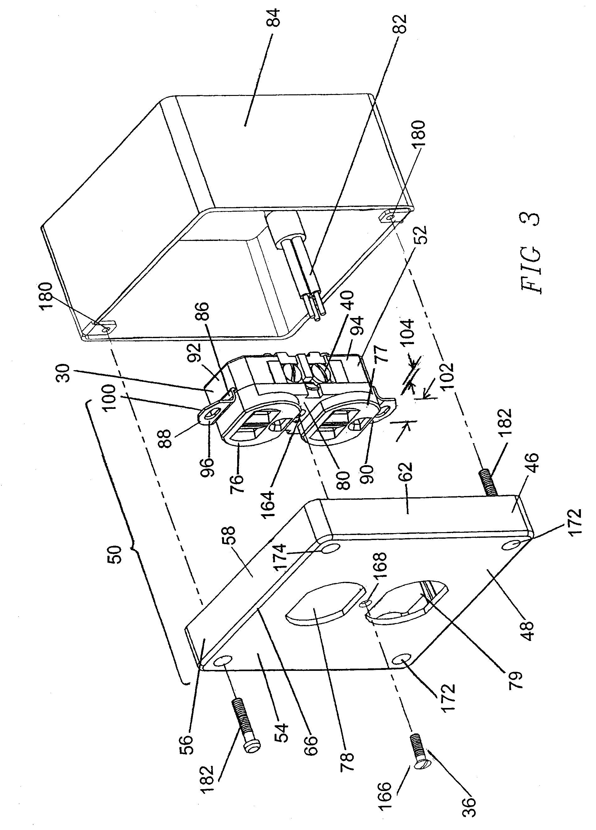 Cover Plate for Surface Mount Junction Box with Locking Member