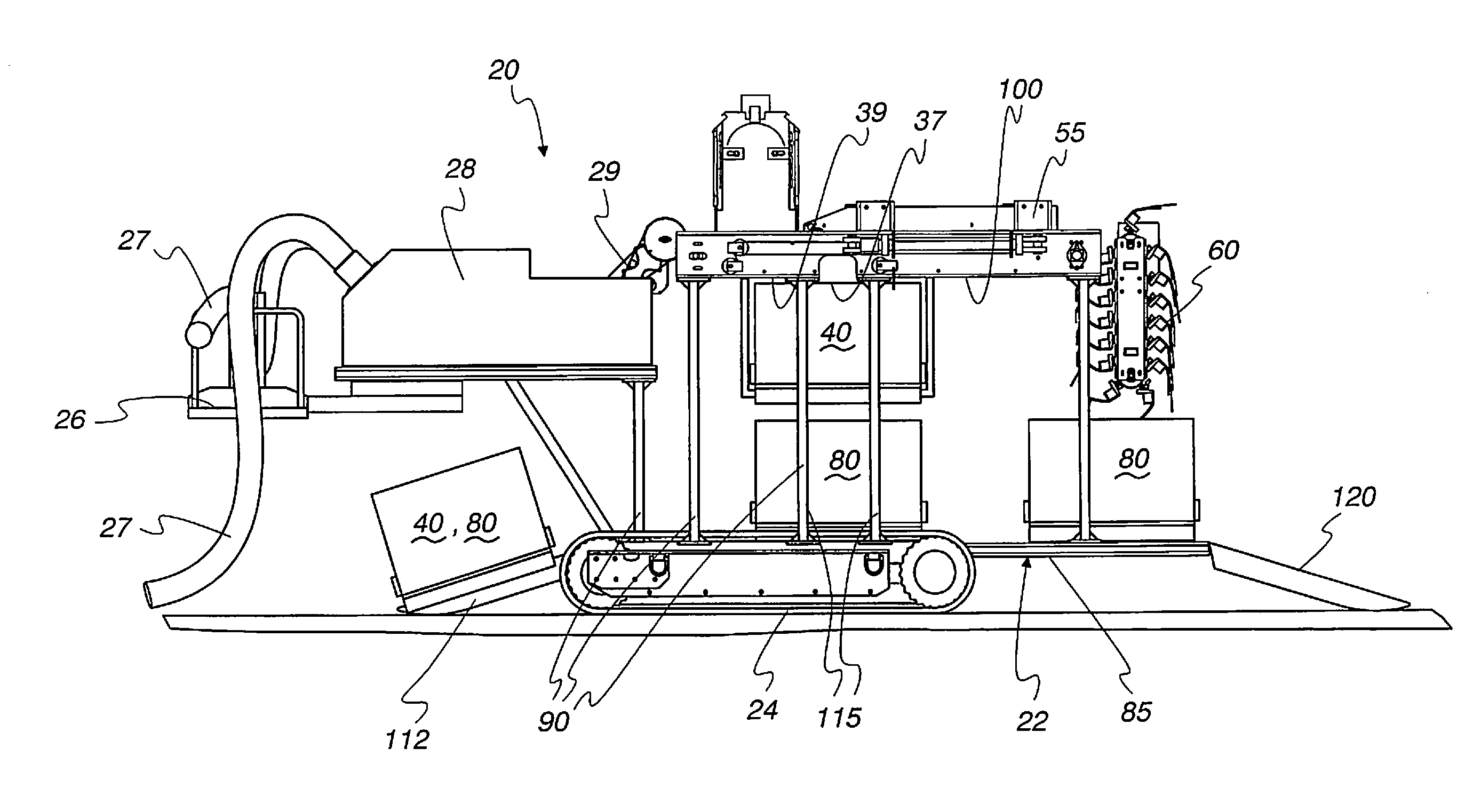 Mobile system for improving the picking and preliminary processing of apples, citrus, stone fruit and like objects