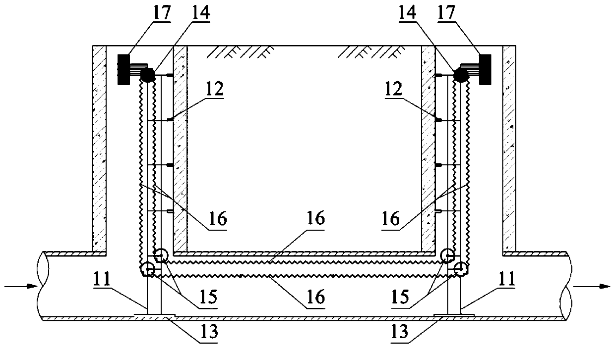 Photocatalytic reaction system for reducing pollutants in drainage pipe network