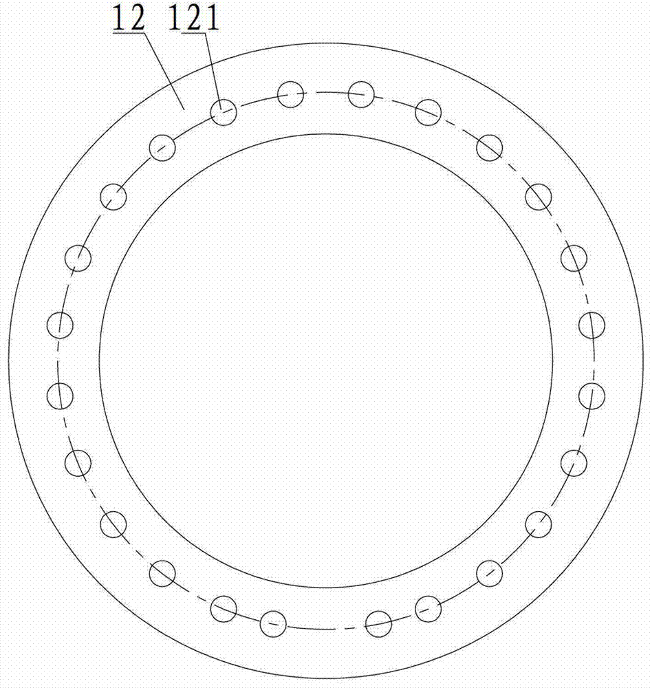 Connecting device for connecting concrete tower barrel and steel tower barrel