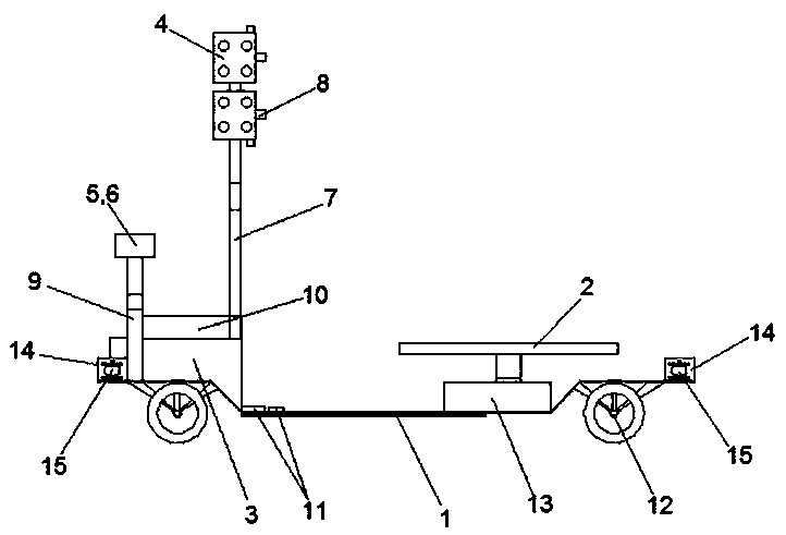 Operation and maintenance platform used in suspension monorail transit box girder