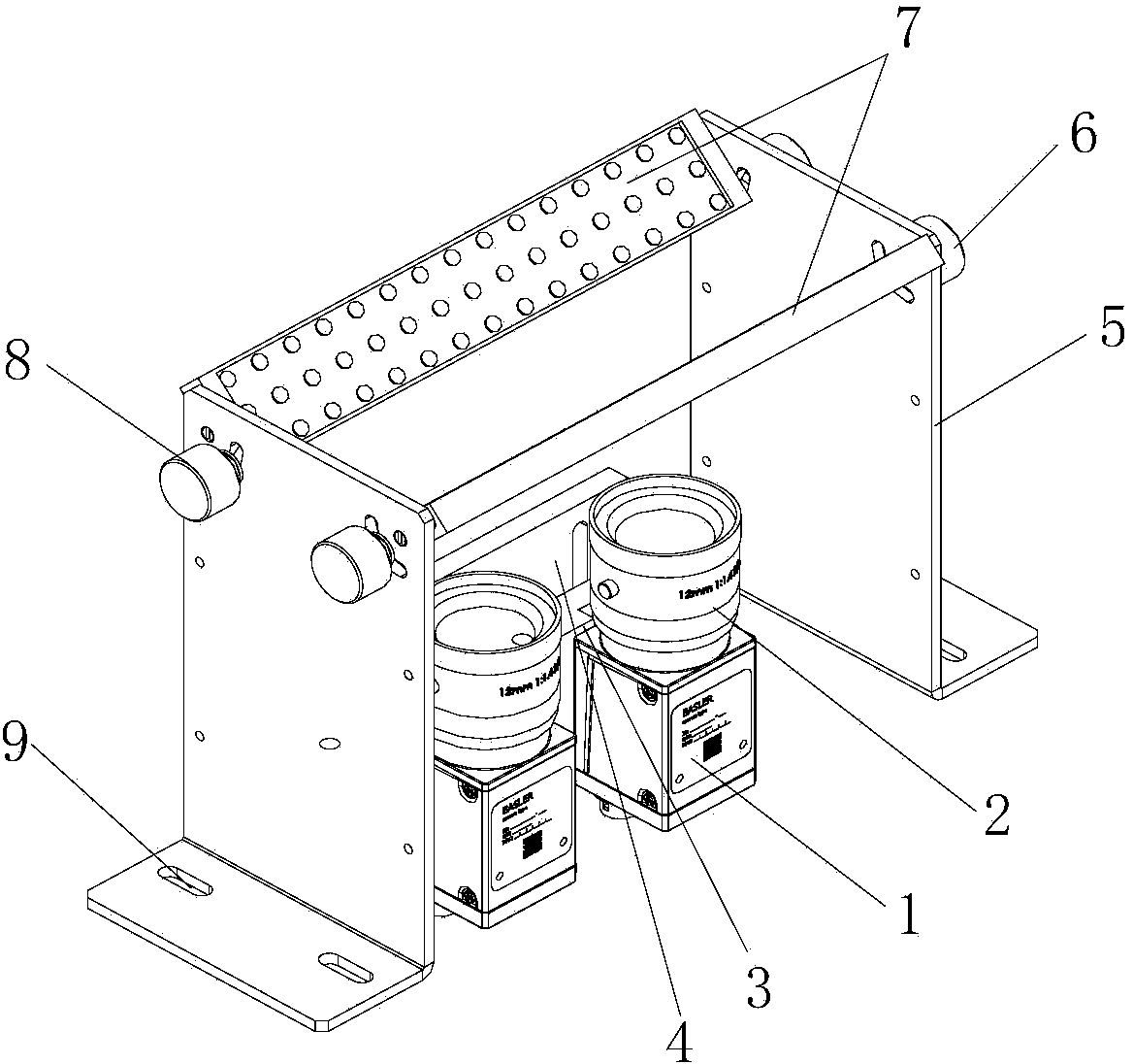 Chip mounter and bottom lens visual system thereof