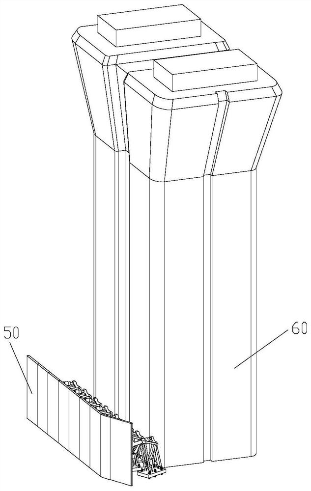 Force transmission type damping energy dissipation concrete structure anti-collision device and anti-collision method