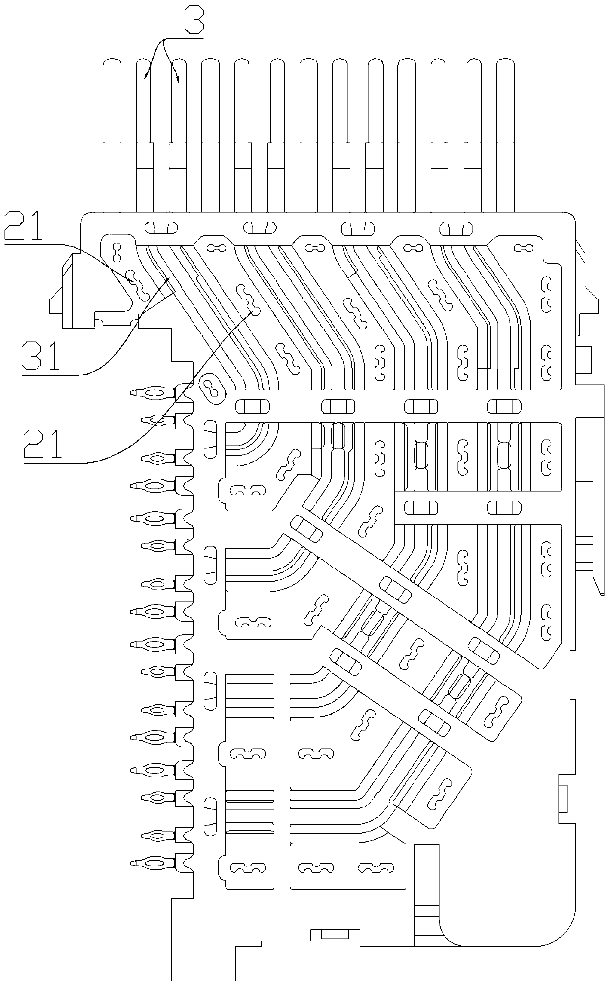 Shield plate component and contact module, and high-speed electric connector