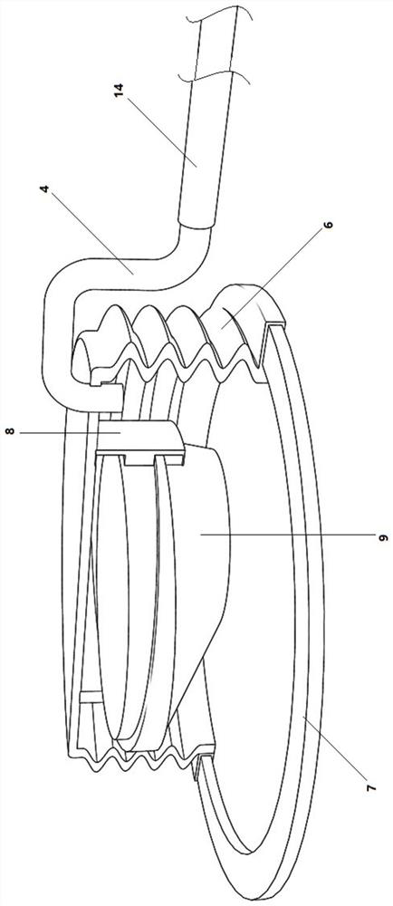 Nursing device for vomiting of lung cancer patient