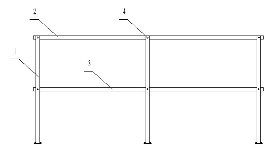 Foldable protective barrier near side of building