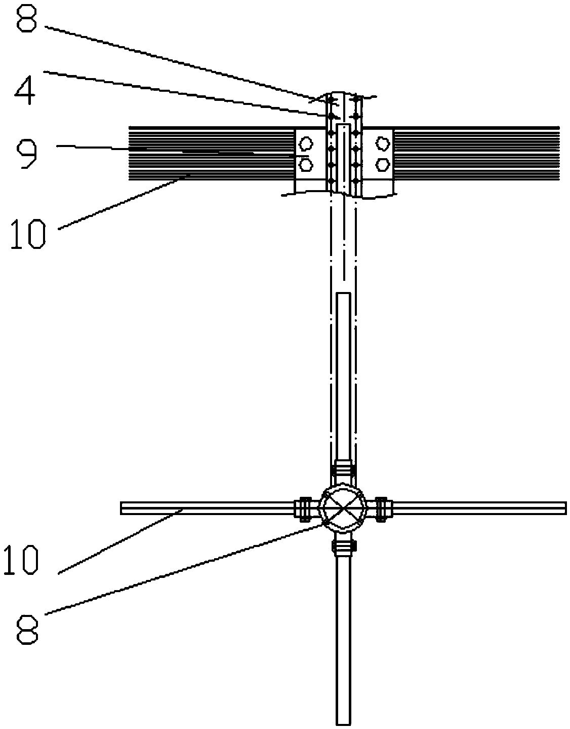 Pneumatic-force-machinery combined type grape vine root part soil clearing device