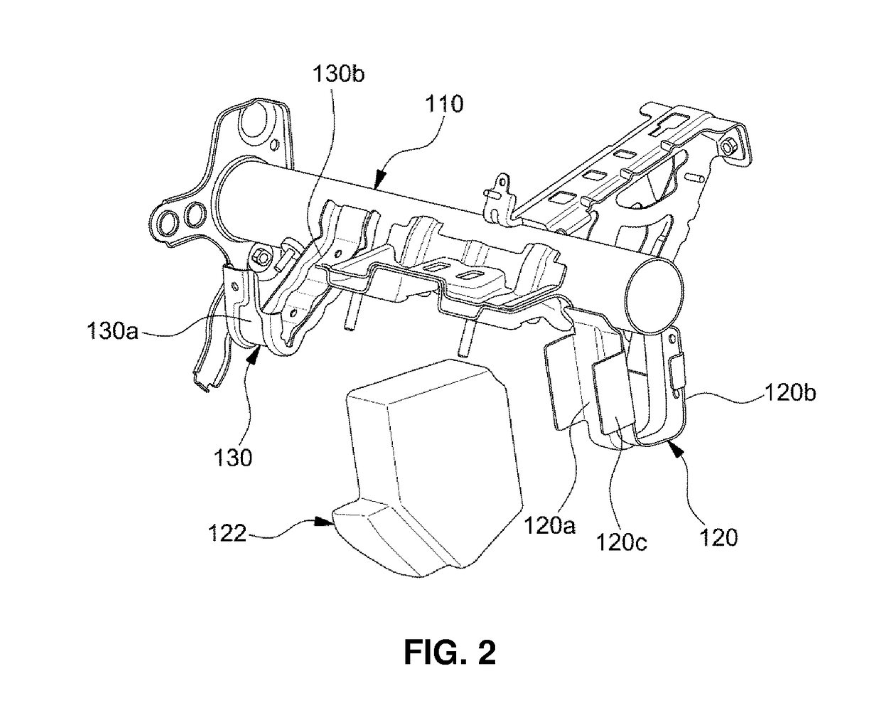 Knee bolster device for vehicle