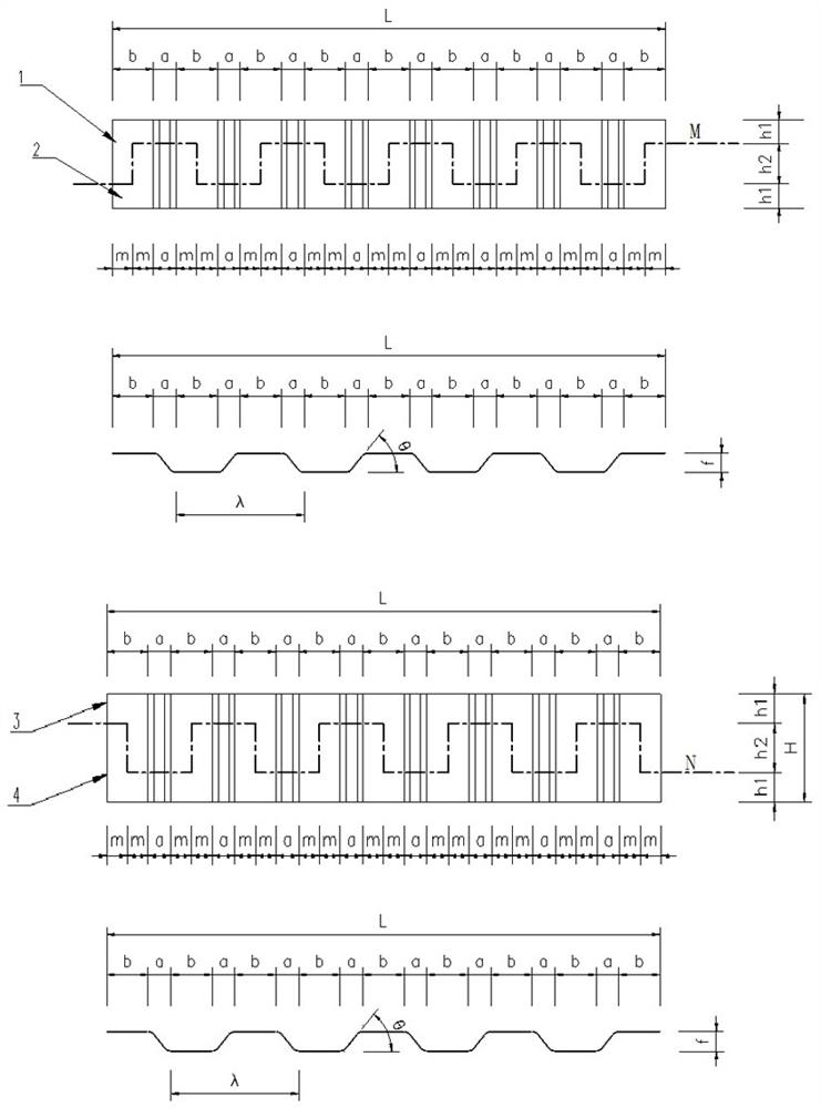 Corrugated web H-shaped honeycomb steel beam and manufacturing method thereof