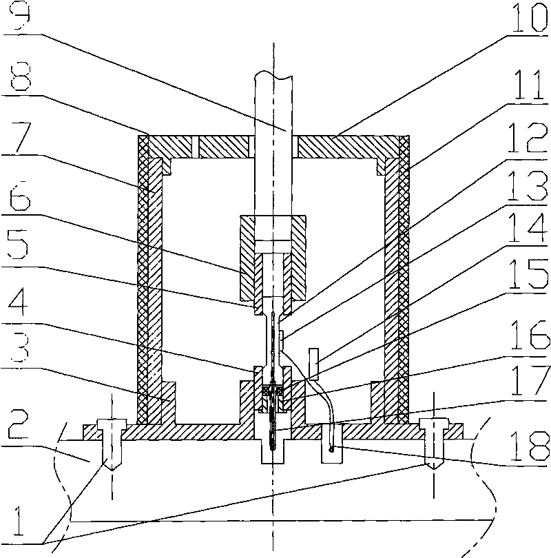 Device for measuring hydrogen embritllement sensitivity of materials in low-temperature environment