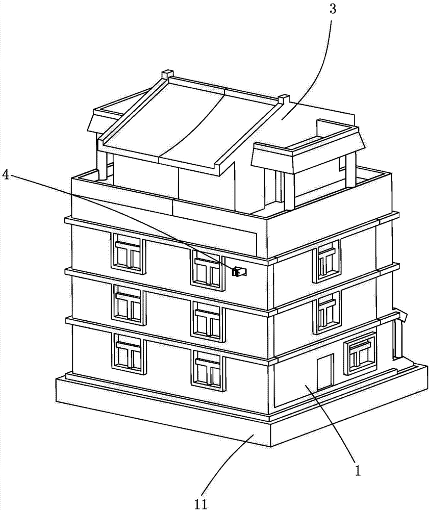 Apparatus model for demonstrating building safety monitoring system