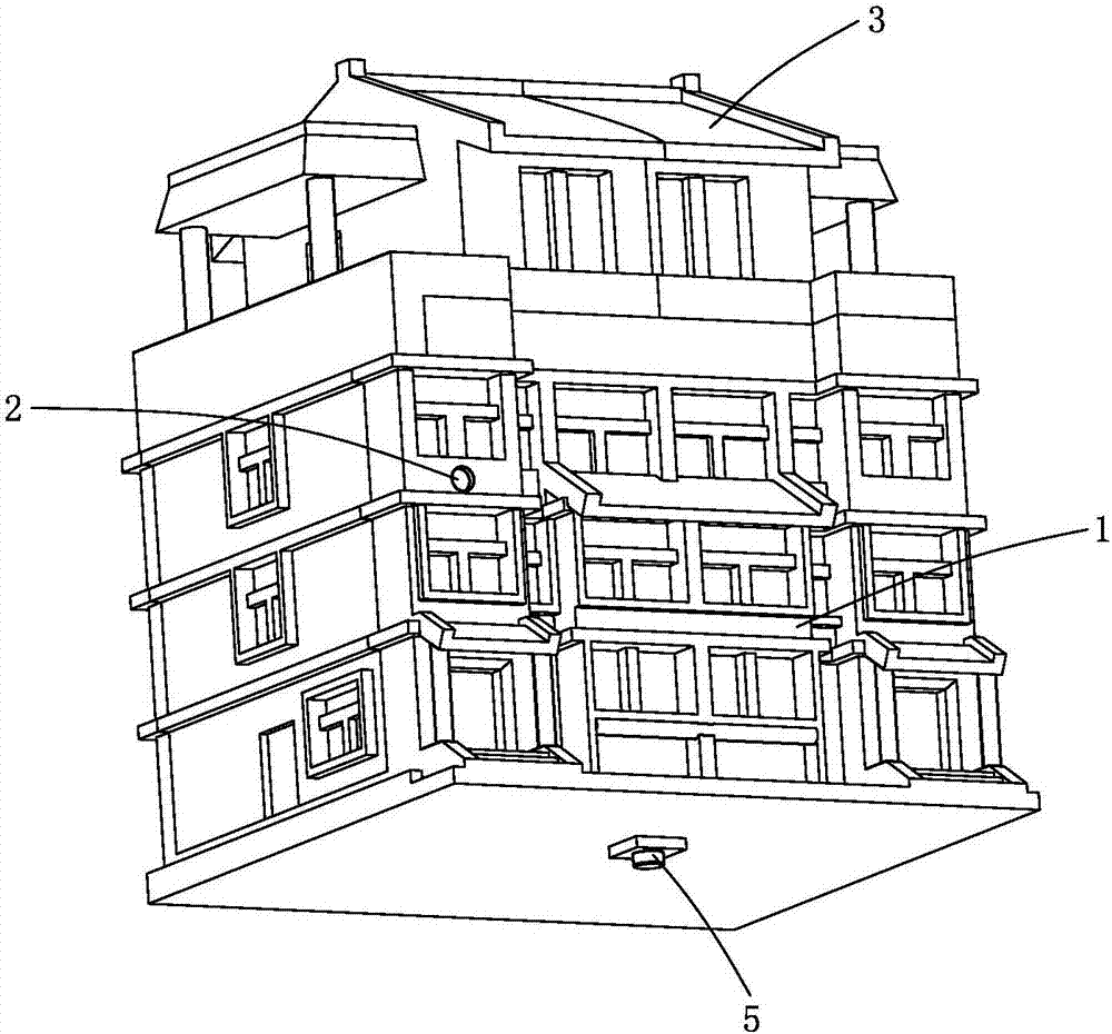 Apparatus model for demonstrating building safety monitoring system