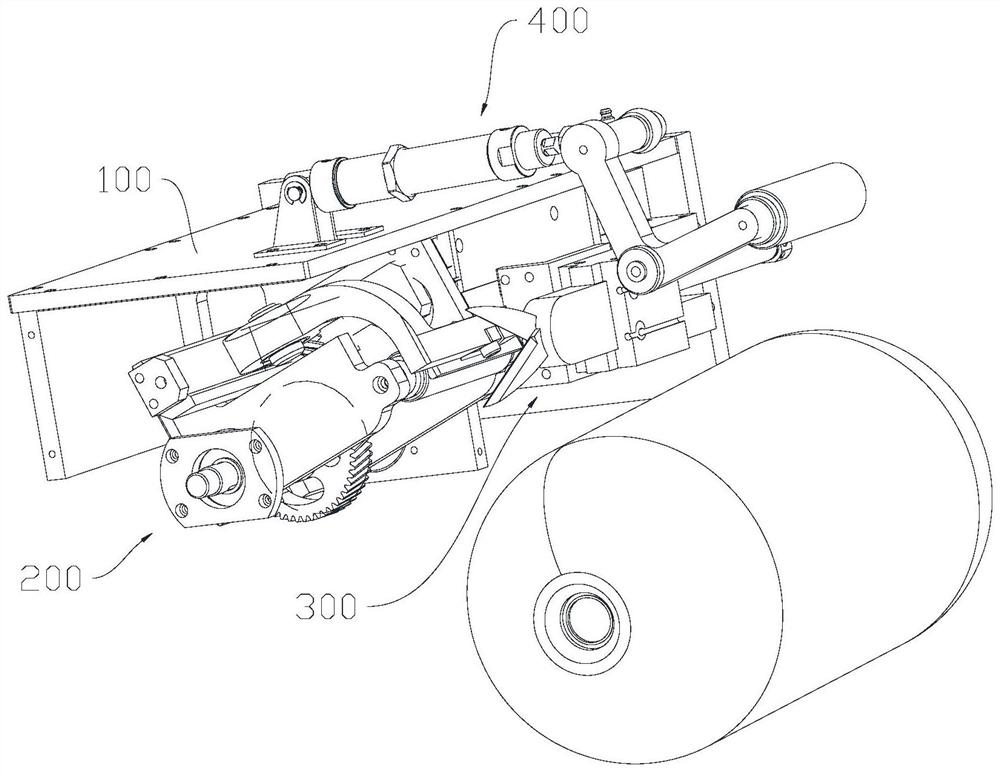 Automatic yarn laying and cutting mechanism and fiber winding all-in-one machine