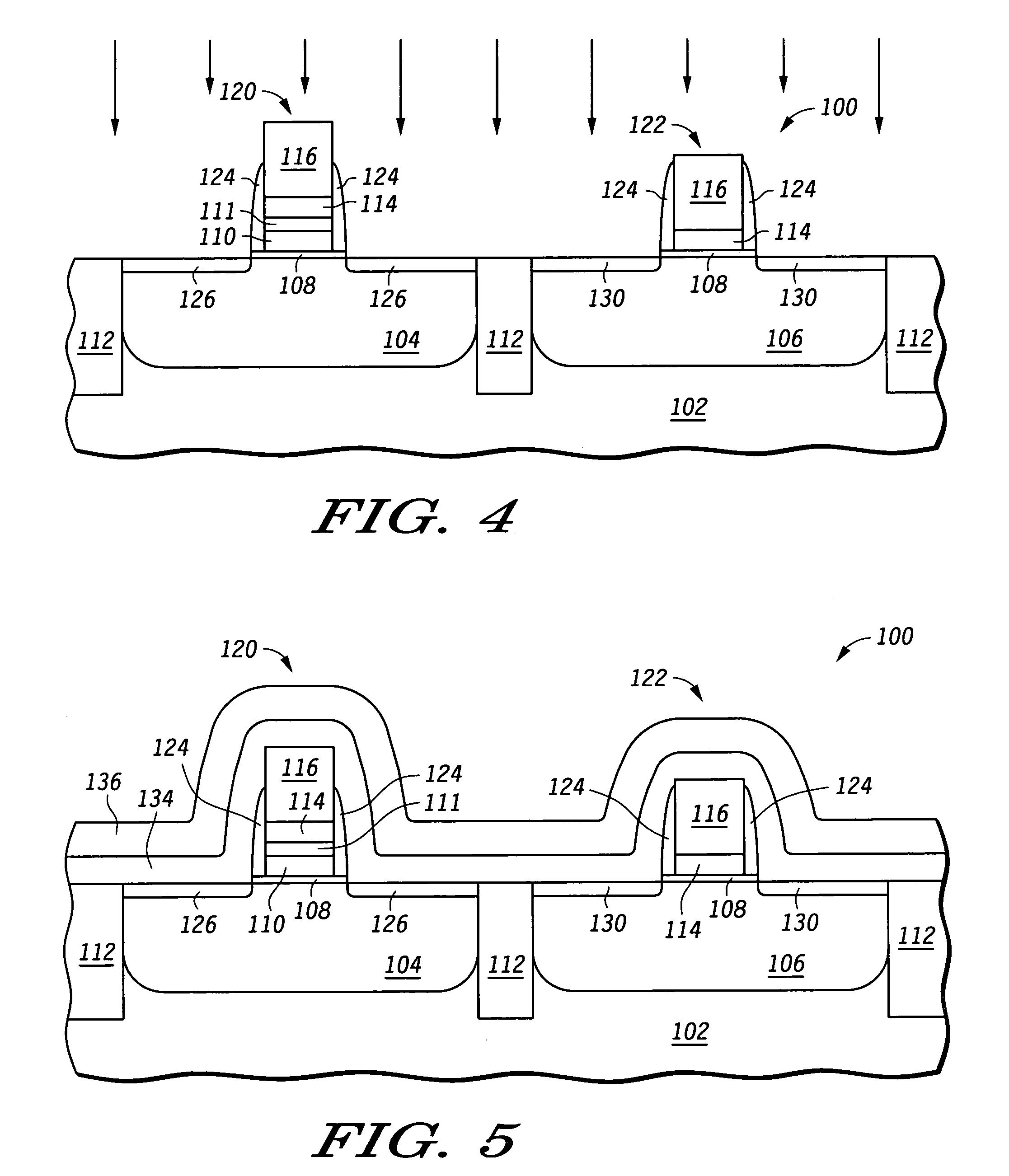 Metal gate transistor CMOS process and method for making