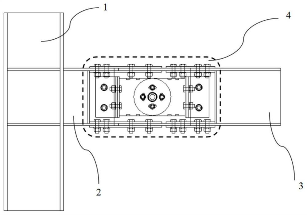 Assembly type friction type energy dissipation connection beam column joint