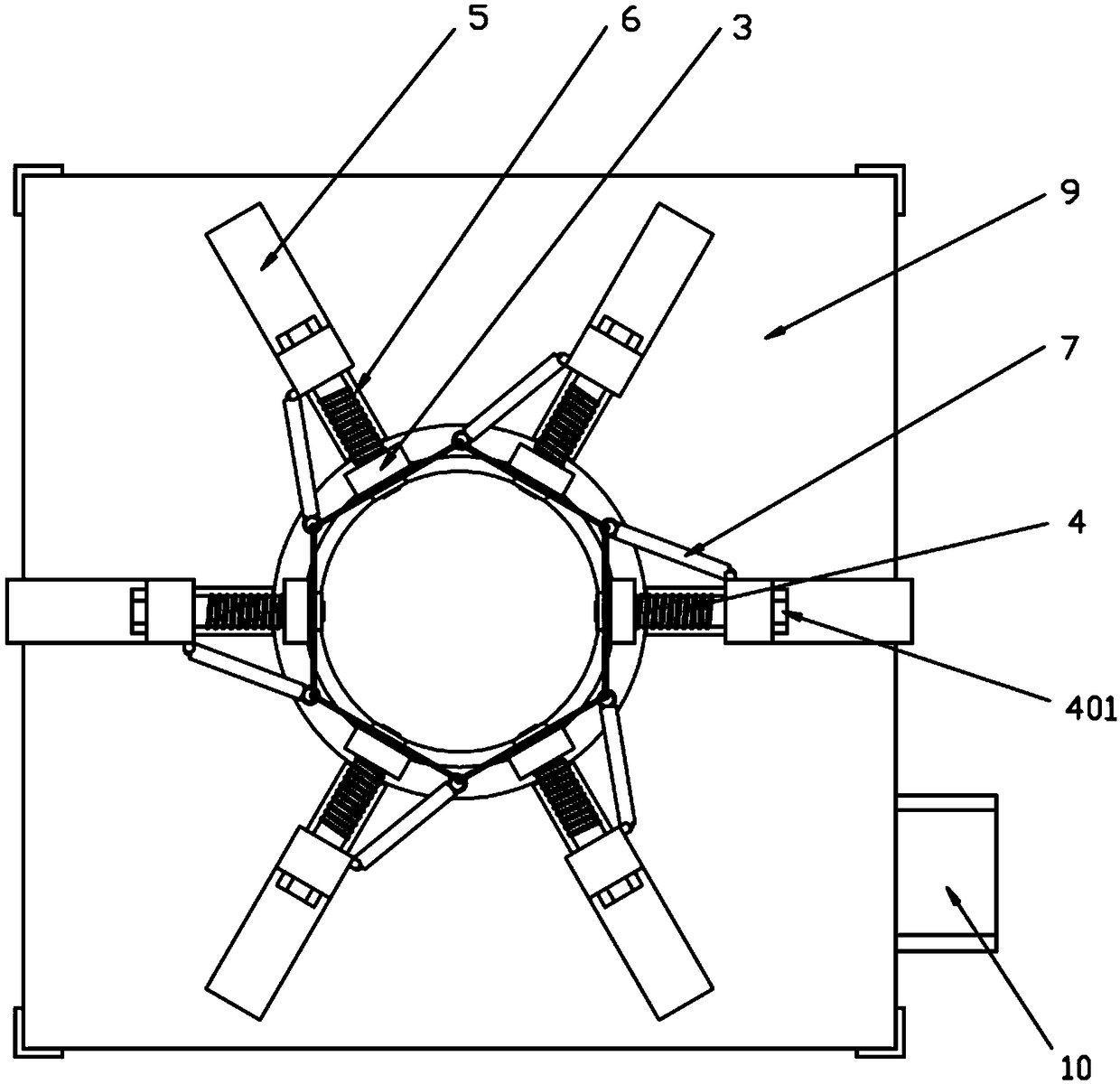 Inserting and cutting type banana combing device capable of surrounding banana stems in self-adaptive manner