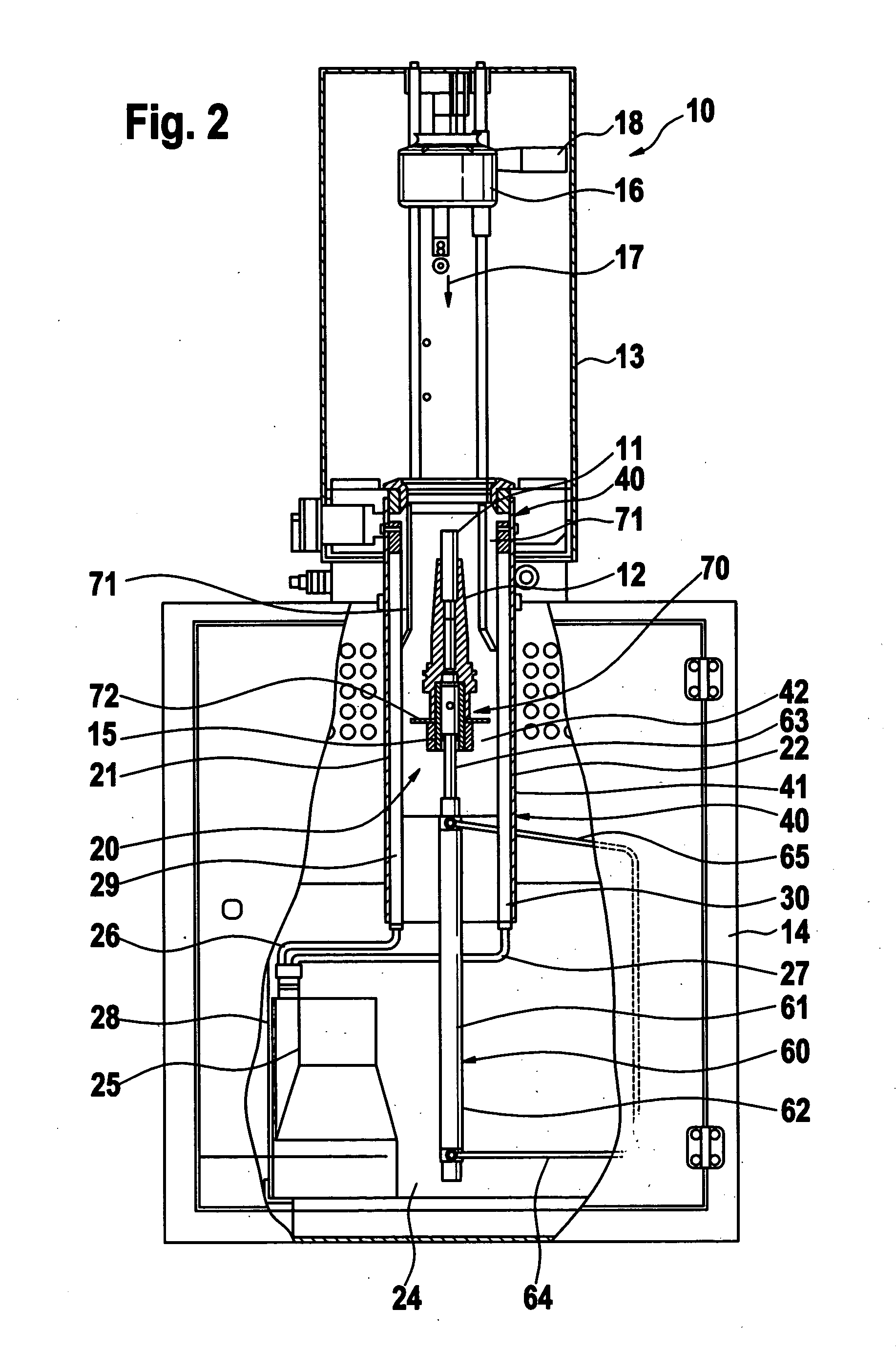 Device for thermally clamping and releasing tools in shrink-fit chucks