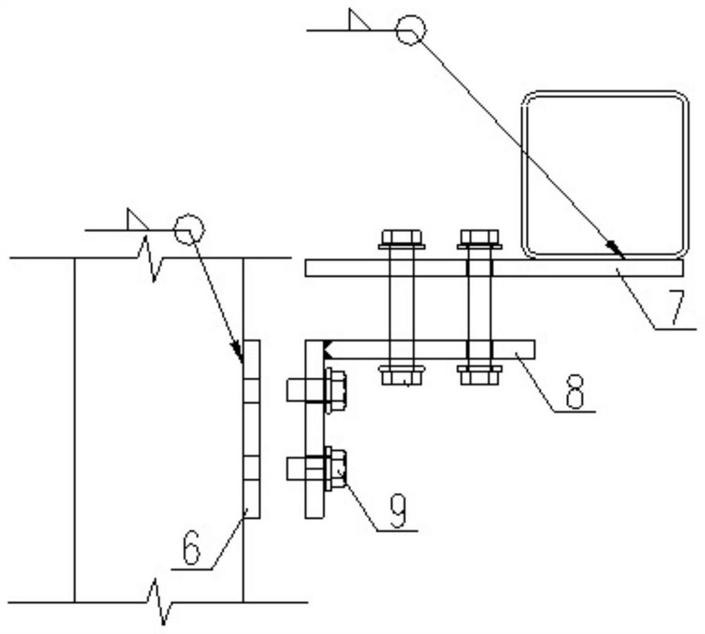 Horizontal connecting device and method for steel structure modular building and auxiliary elevator module