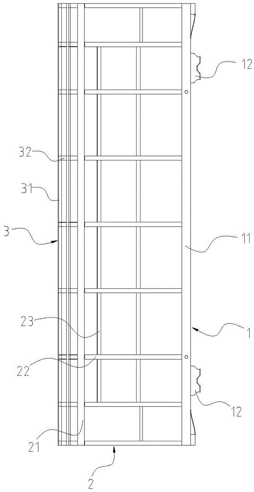 Structural steel framework of railway passenger car body