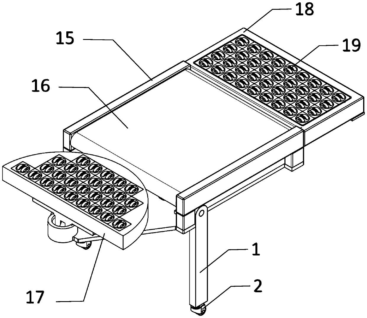 Supporting device for flexible transmission units