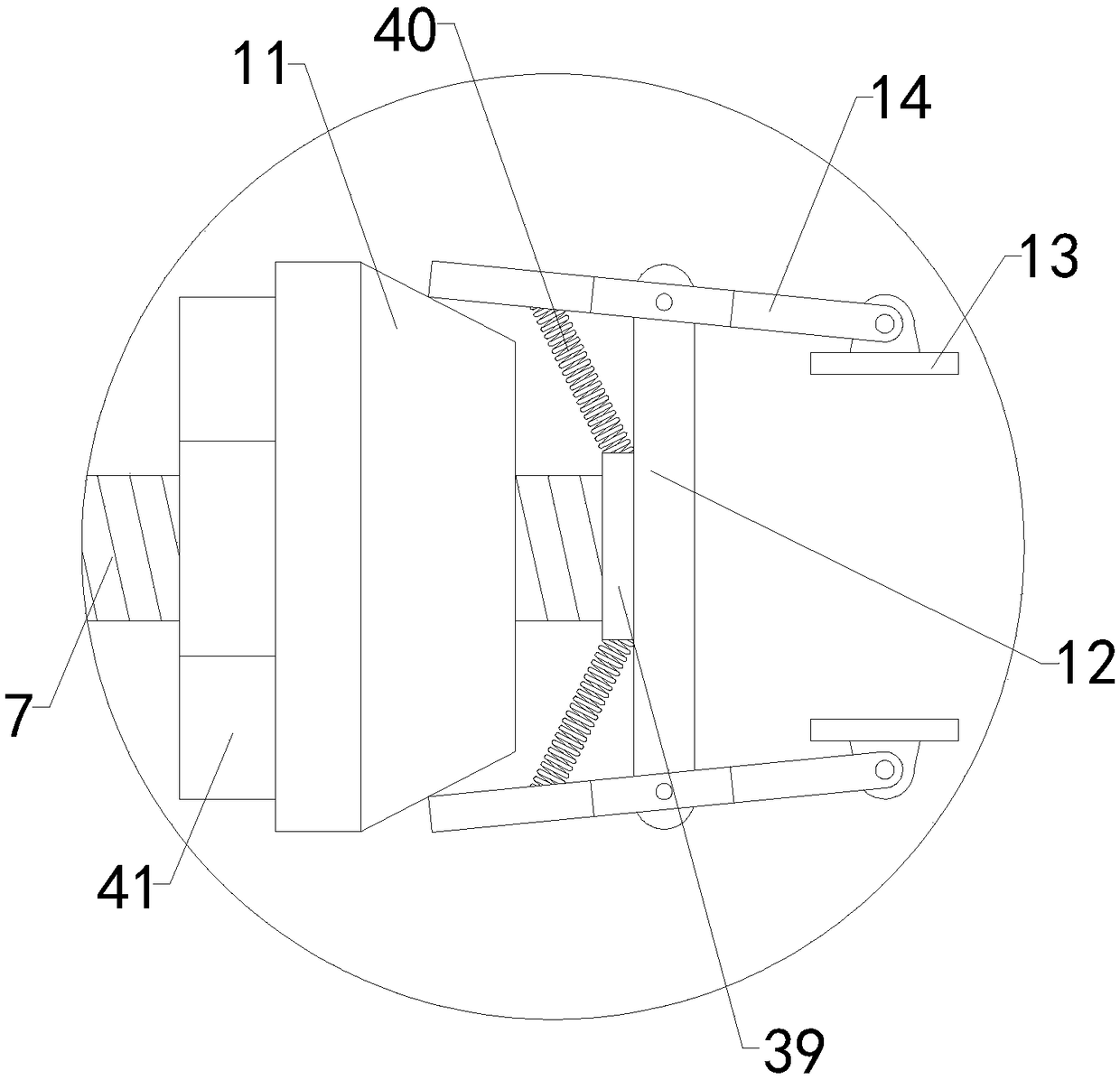 Metal circular pipe welding device