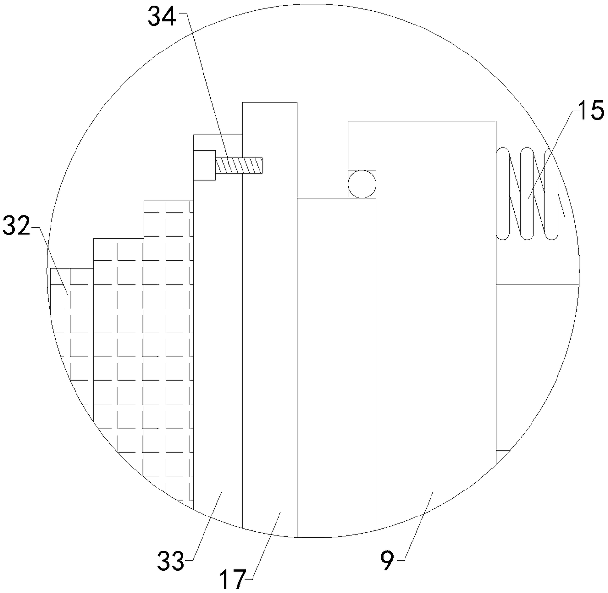 Metal circular pipe welding device