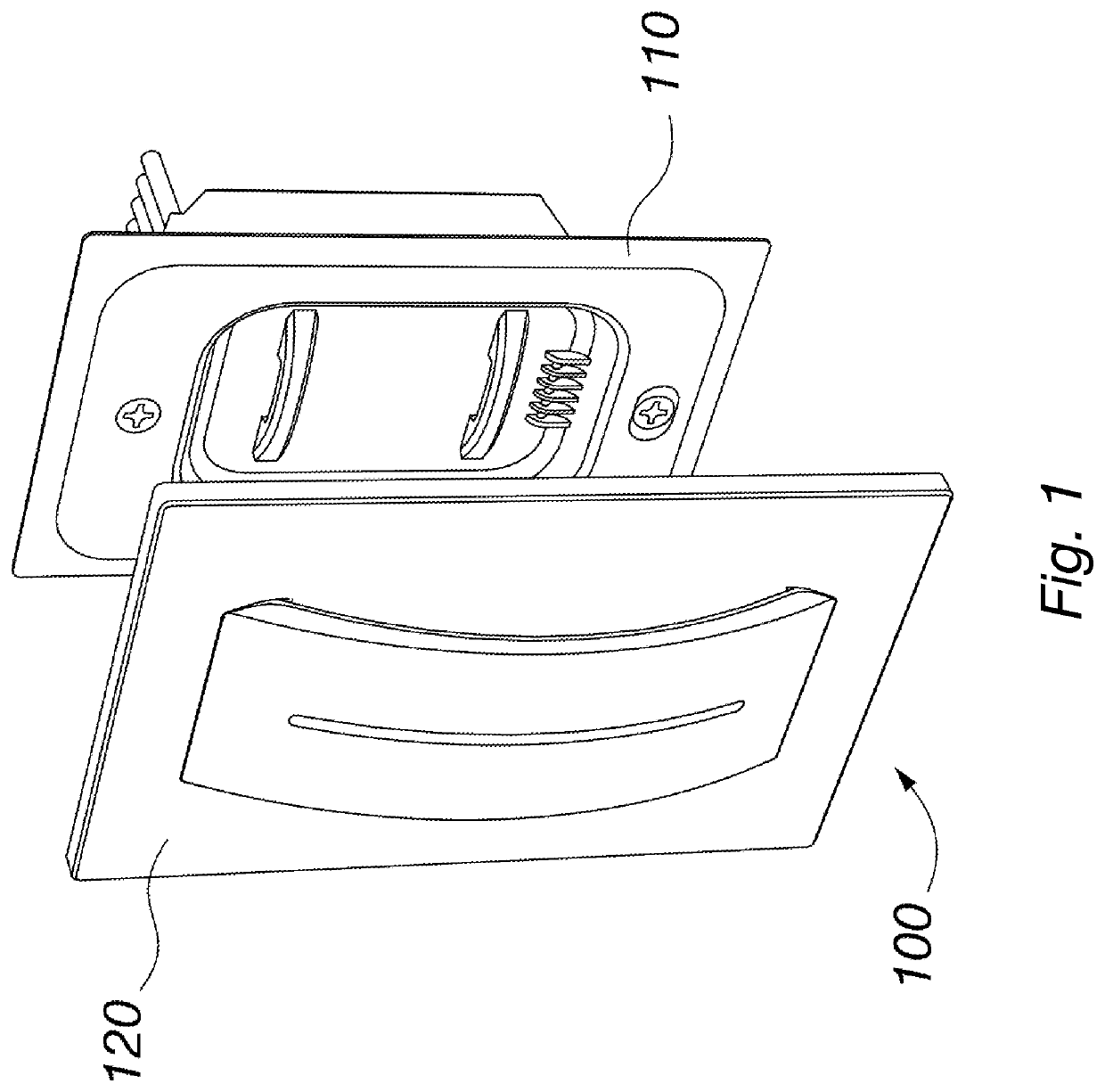 Modular wall-mounted electrical control device