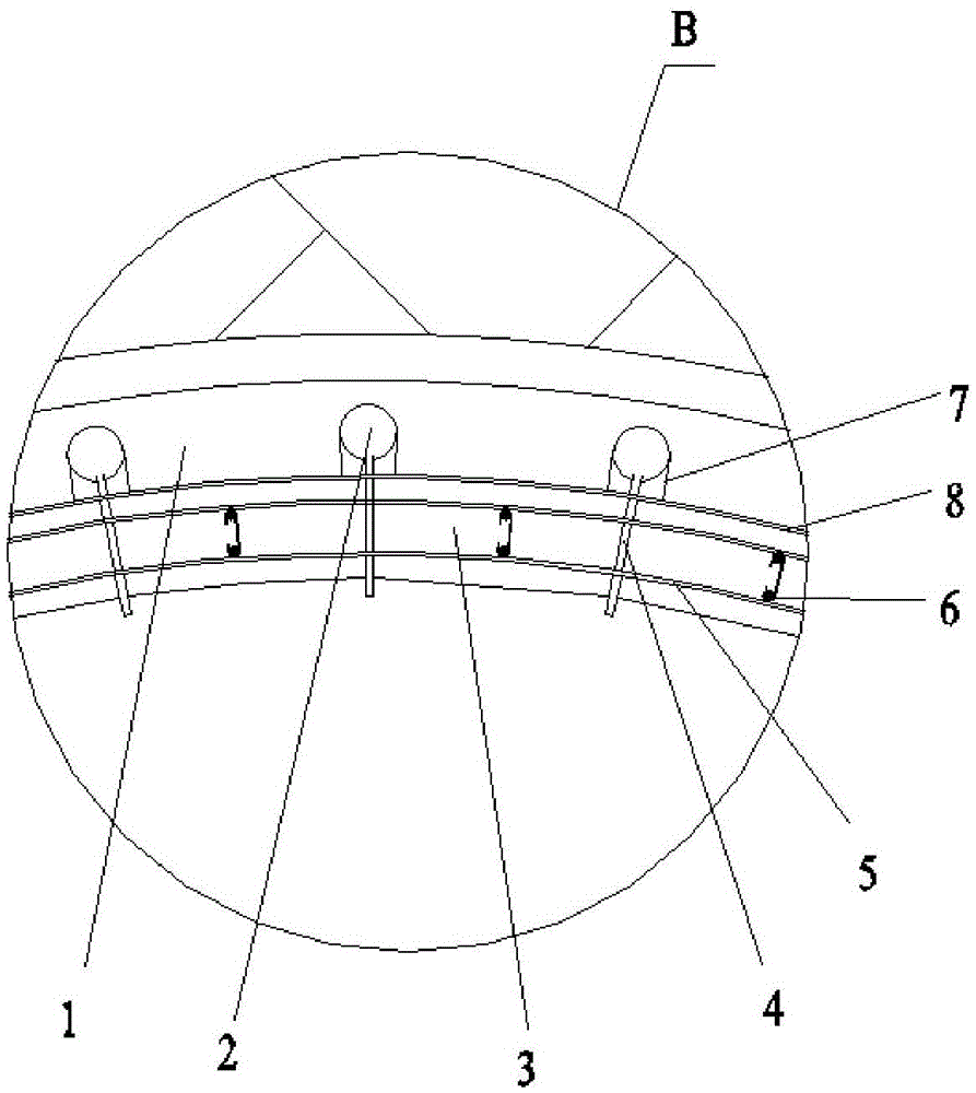 Secondary lining for preventing stick slip diastrophism of active fault spanning tunnel and construction method of secondary lining