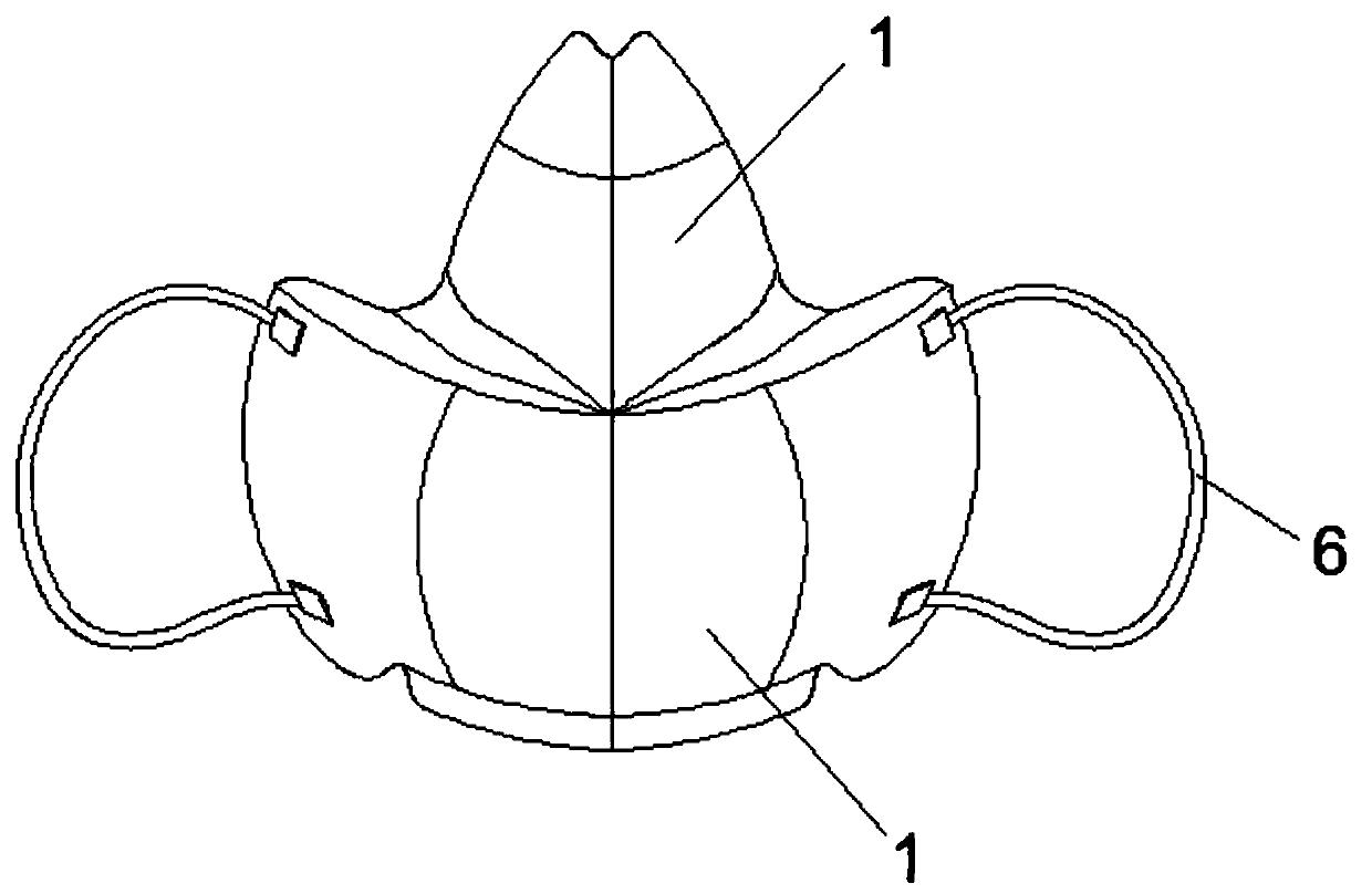 Breathable and environment-friendly mask supporting frame and sterilization mask applying same