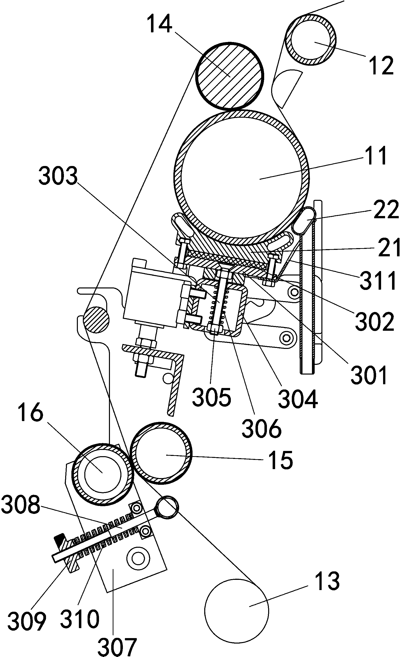 Fabric ironing mechanism