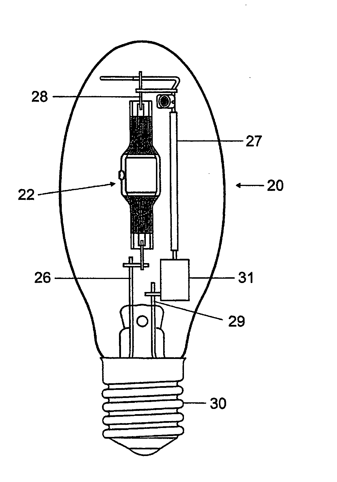 High-Pressure Discharge Lamp With Improved Ignitability