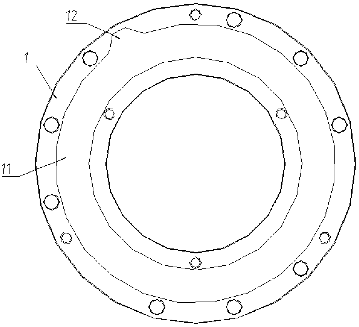 Brake stator structure of servo motor and servo motor