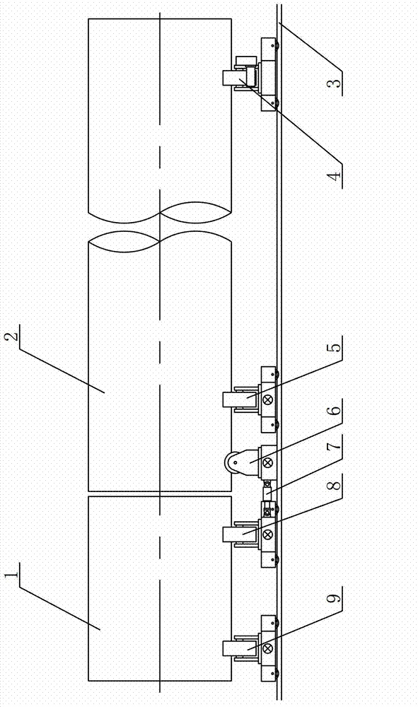 Device used for lengthening and welding barrel