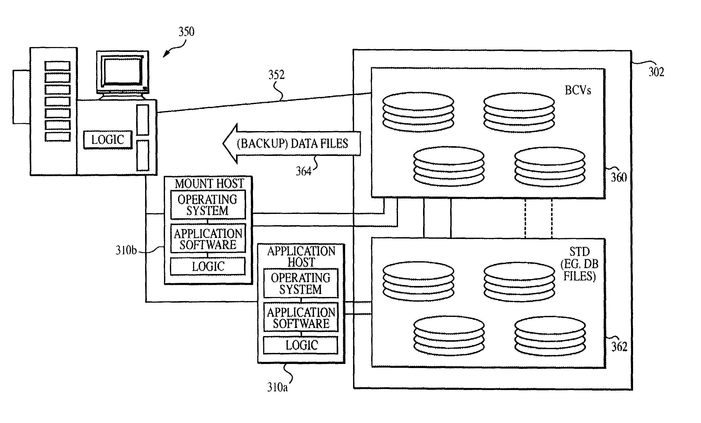 Information replication system mounting partial database replications