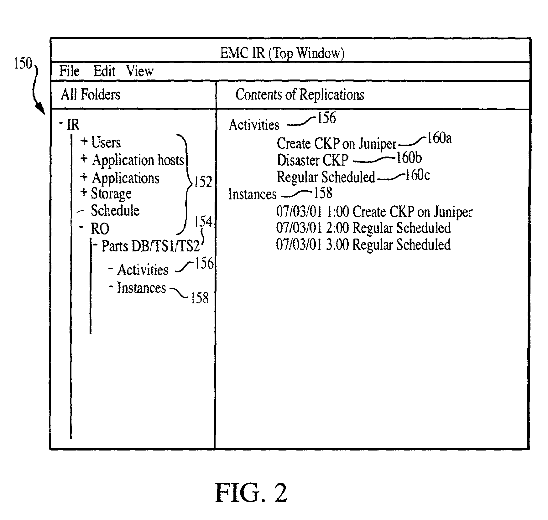 Information replication system mounting partial database replications