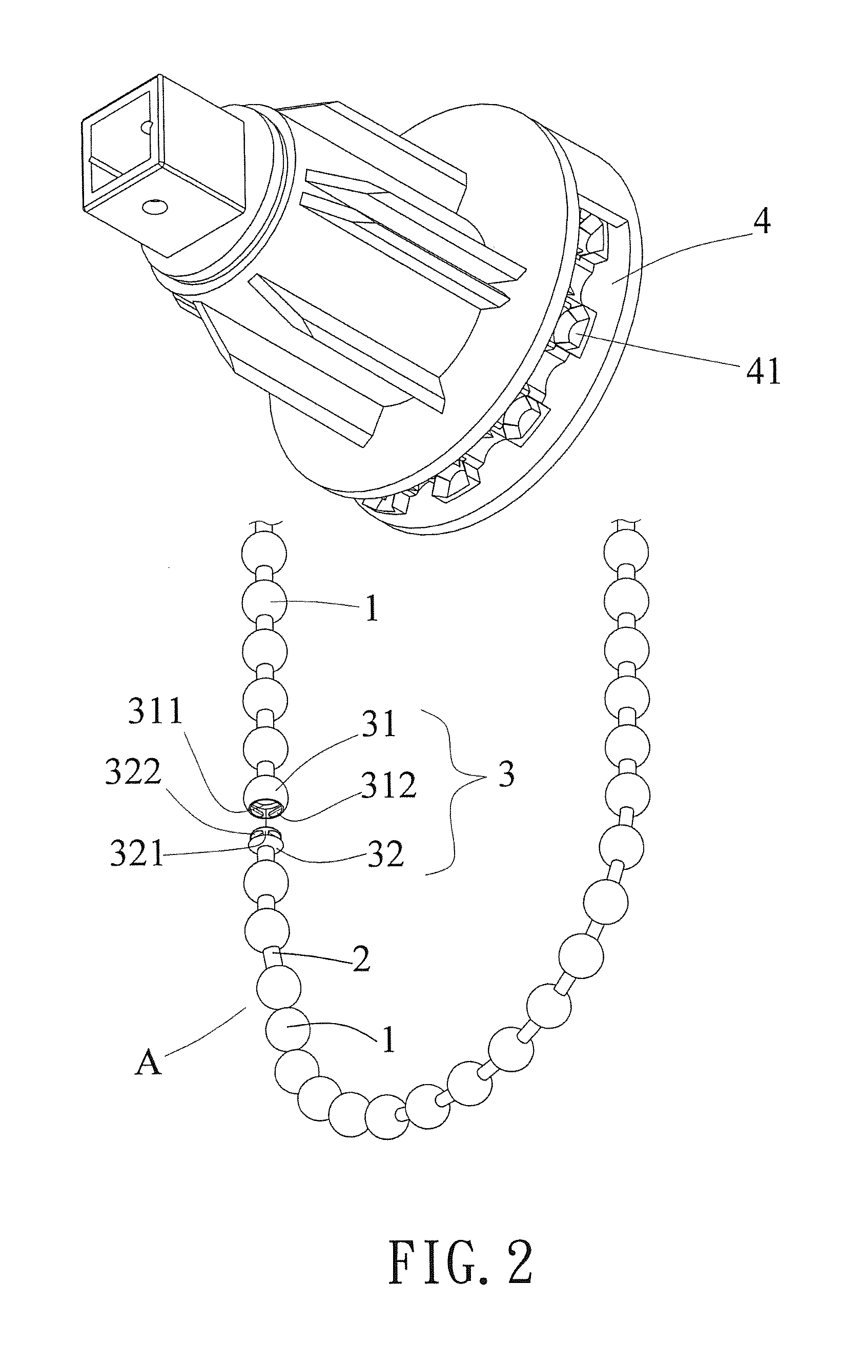 Safety bead chain for blinds