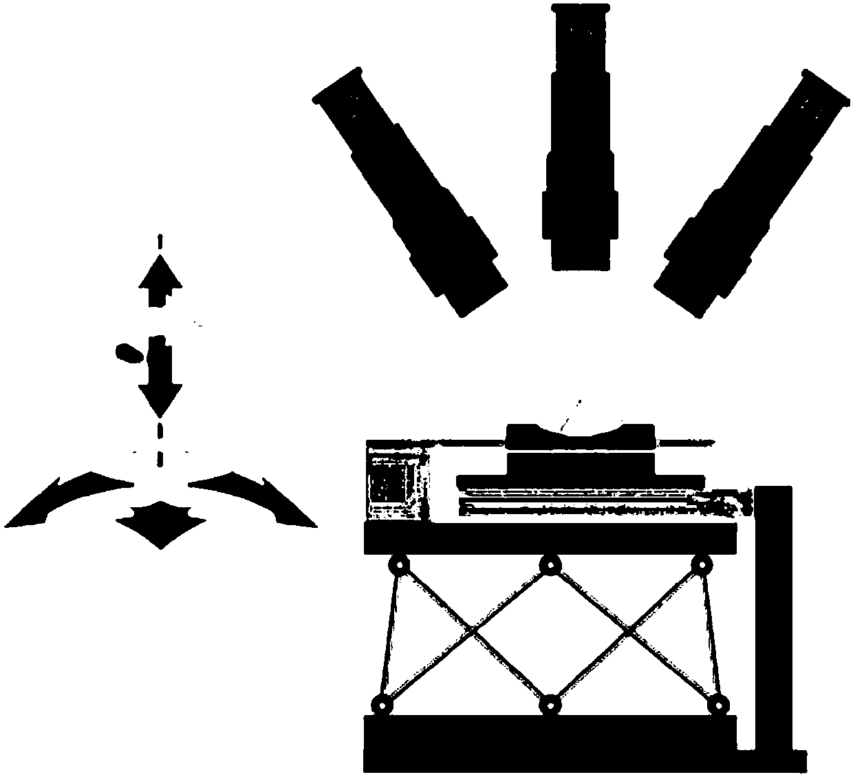 Full-field lens assembling method and device