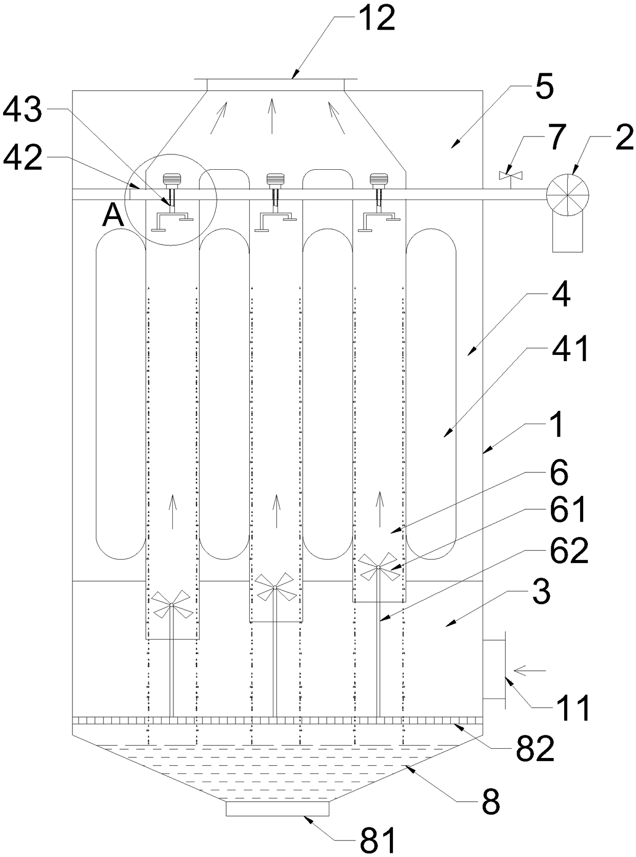 White smoke removal device for smoke plume