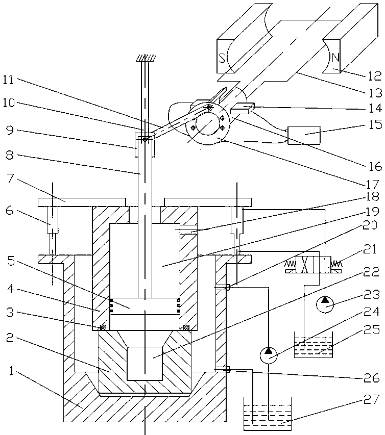 Magnetic drive type tapered hole inner surface strengthening equipment