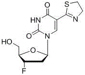 5-substituted pyrimidine nucleoside-thiazoline hybrid with anti-HIV activity and preparation method thereof