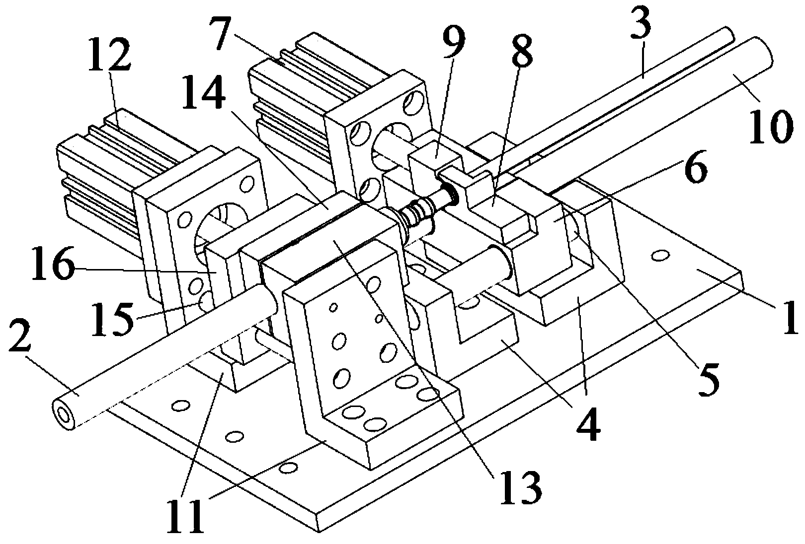 Assembling tool used for rubber pipe installation on steel pipe