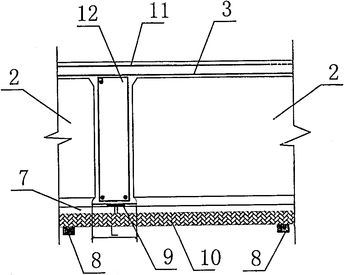 Construction method for thin wall housing body mould shell cast-in-place concrete building roof