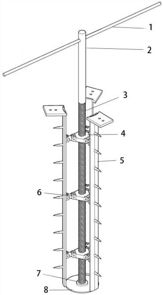 An anti-freeze pullout device and its construction method