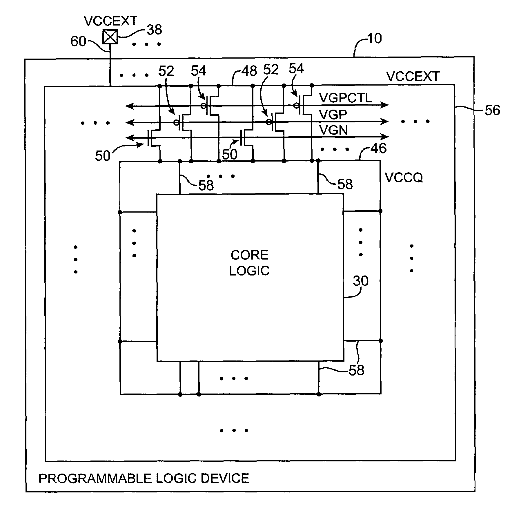 Programmable voltage regulator with dynamic recovery circuits