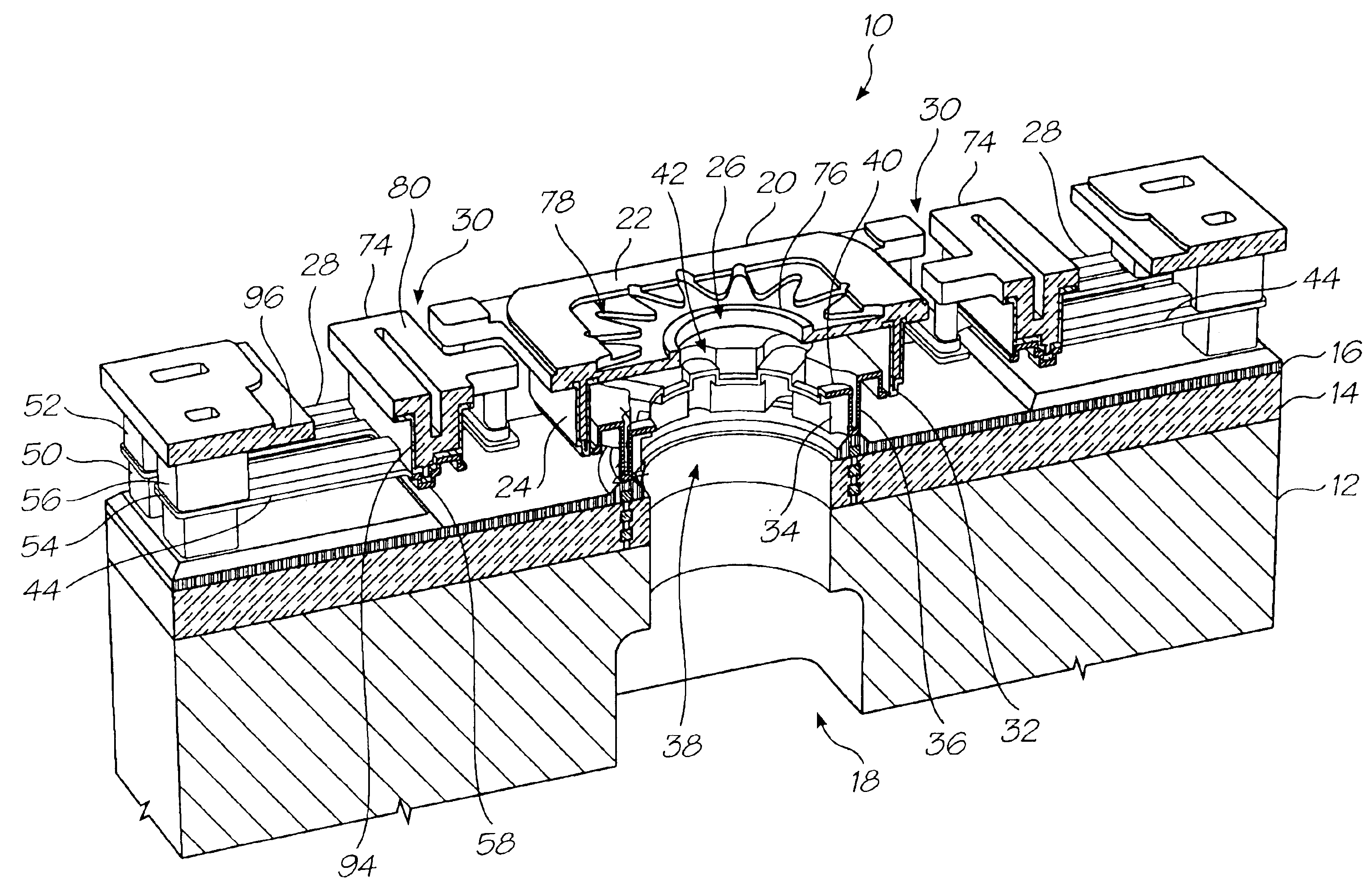 Inkjet printhead with ink supply passage formed from both sides of the wafer by overlapping etches