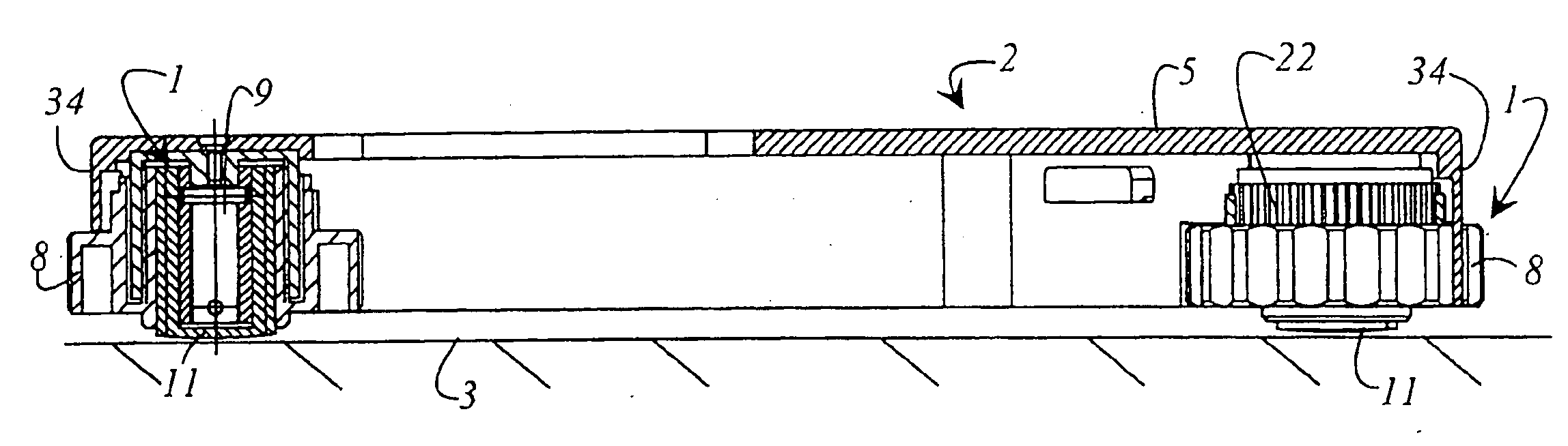 Height-adjusting device and support for optical systems, which comprises height-adjusting devices