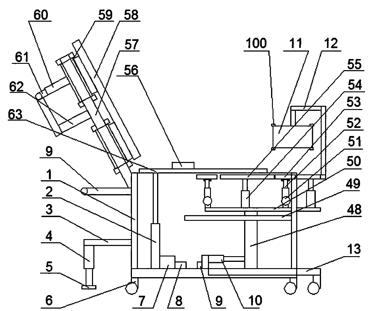 Lower limbs recovery device of hospital patients