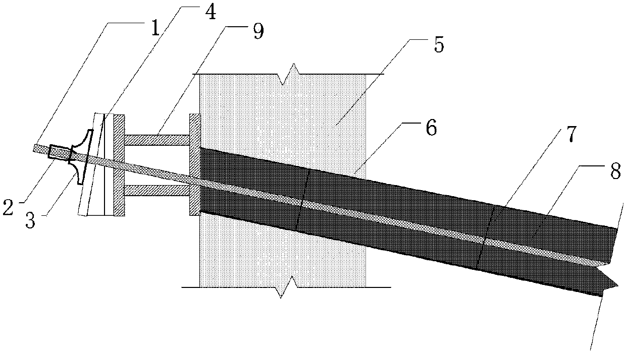 Composite material pile-anchor supporting device