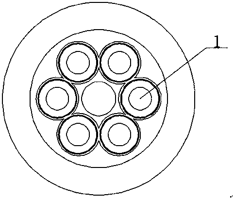 A plum blossom tube core mold