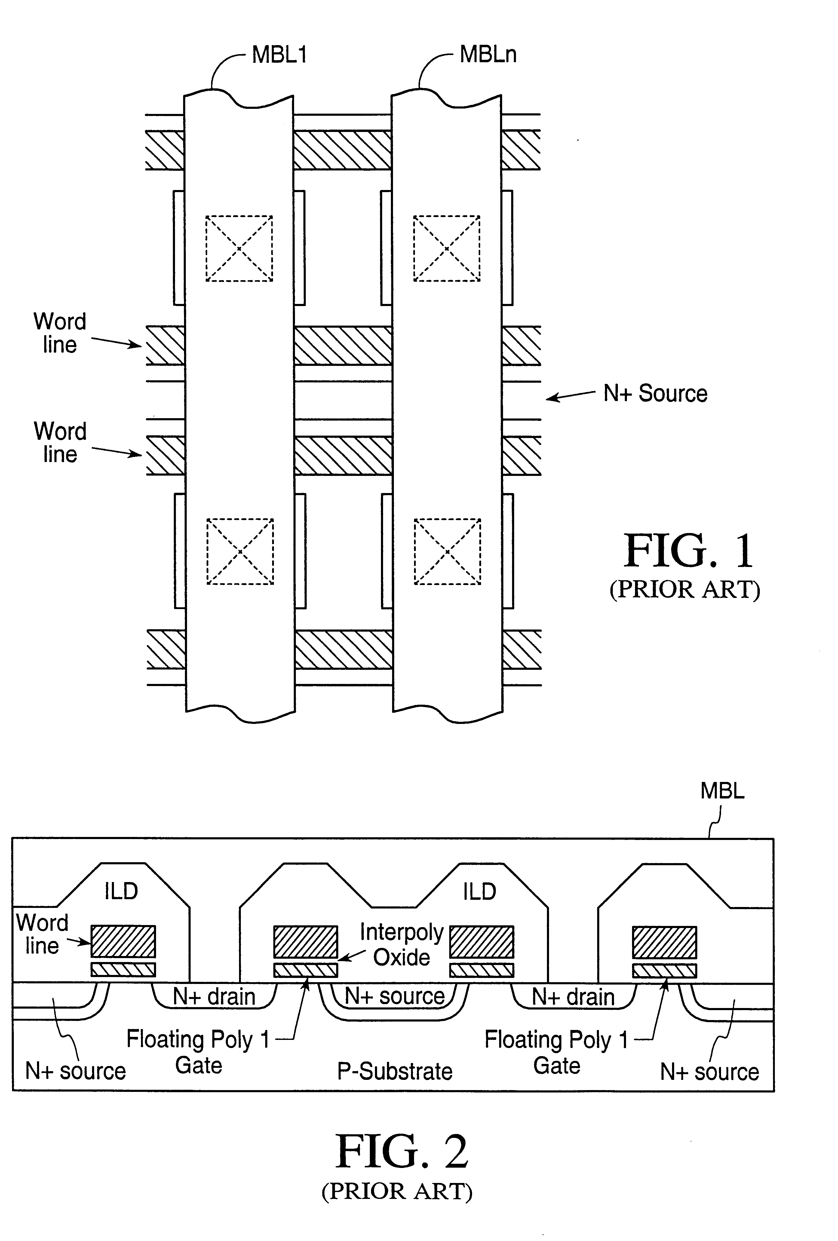 High density programmable read-only memory employing double-wall spacers